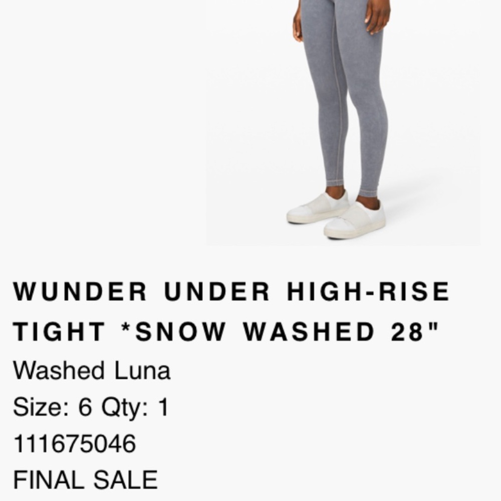 lululemon Wunder Under High-Rise Tight leggings in Washed Luna (gray)